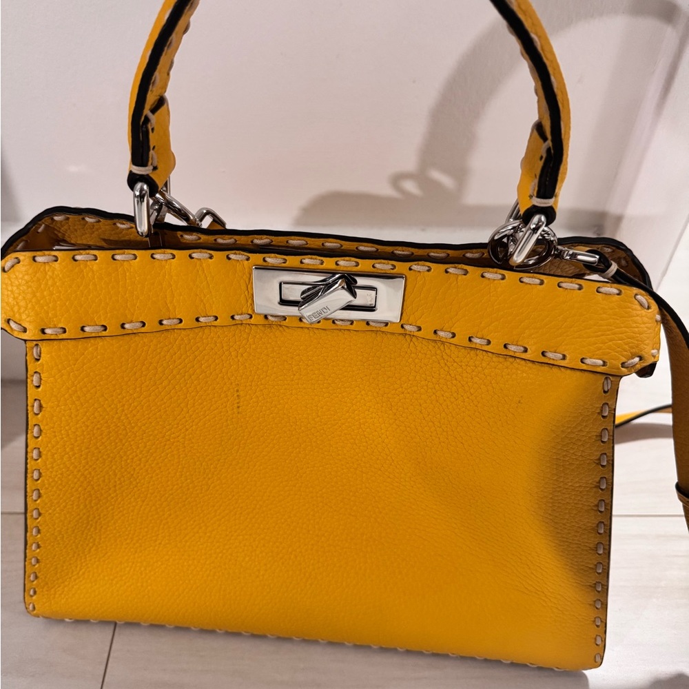 Fendi Peekaboo iseeu medium purse in yellow